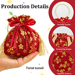 Мешки для хранения из ткани с цветочным принтом и завязками ABAG-WH20010-20A-01