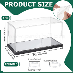 Aufbewahrungsbox aus organischem Kunststoff mit hoher Durchdringungsplatte und spätem PVC-Expansionsblatt am Boden&nbsp;AJEW-WH0650-43B