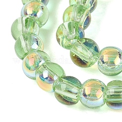 Chapelets de perles en verre transparent électrolytique&nbsp;EGLA-Q132-4MM-A05