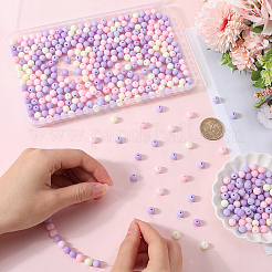 500шт прорезиненные силиконовые акриловые бусины с имитацией силикона&nbsp;OACR-SP0001-33B