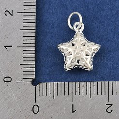 925 подвеска из стерлингового серебра с полыми звездами STER-K183-08S