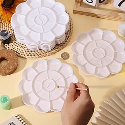 10 paleta de pintura plástica para artistas con flores&nbsp;AJEW-GL0003-39
