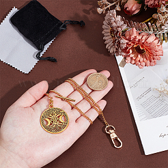 Цепочка для карманных часов из алюминия и железного зажима&nbsp;HJEW-PH02063