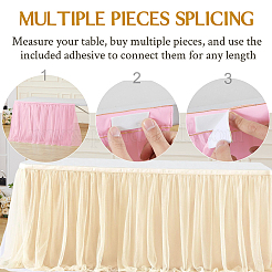 Юбка для стола из полиэстера&nbsp;AJEW-WH20019-110C