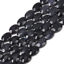 Synthetische blauen goldstone Perlen Stränge&nbsp;G-H349-A01-18