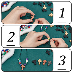 Наборы для самостоятельного изготовления деревянных украшений на тему креста&nbsp;DIY-AR0004-75