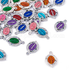 28шт 7 цвета платиновые подвески из сплава с эмалью&nbsp;ENAM-TA0002-30
