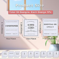 3 borsa 3 stili adesivi in PVC per l'ordinamento e la conservazione del bagno&nbsp;STIC-CP0001-04B