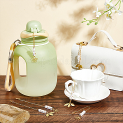 Подвески в форме цветка из листовой латуни и сплава HJEW-AB00496