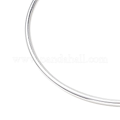 6mm ラウンド合成アクアテラジャスパー調節可能な真鍮拡張可能バングル女性用  銀  内径：2-3/8インチ（6.15cm）&nbsp;BJEW-JB10361