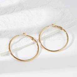 Boucles d'oreilles créoles en acier inoxydable 201&nbsp;EJEW-F188-24G-B