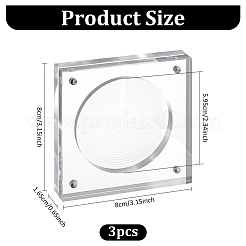 Прозрачное акриловое хранилище для бейджей DJEW-WH0039-101