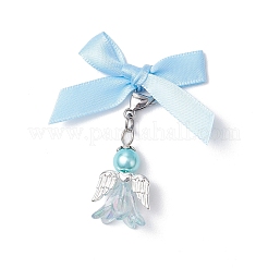 Ангельские стеклянные жемчужные бусины и акриловые подвески HJEW-JM03184-02