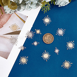 32 шт. 4 стиля латунных соединителей солнечного затмения&nbsp;KK-DR0001-10