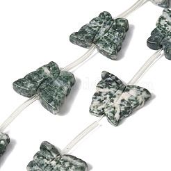 Натуральные зеленые пятна яшмовых нитей G-B136-A09