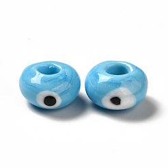 Hechos a mano de los abalorios del lampwork del ojo malvado&nbsp;LAMP-A153-08-03
