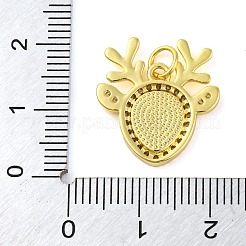 Рождественская серия латунные подвески с микропаве из кубического циркония&nbsp;KK-S401-03G-D