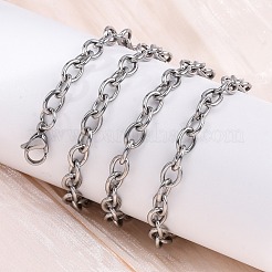 201 ожерелье из нержавеющей стали с цепочкой&nbsp;NJEW-Q013-12A-P