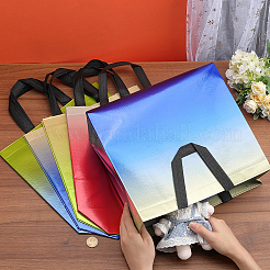 12 шт. 4-х цветные нетканые многоразовые складные подарочные пакеты с ручкой ABAG-GF0001-29A