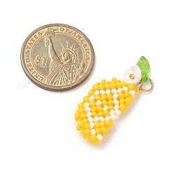 Подвески из стеклянных бусин в форме лимона&nbsp;PALLOY-MZ00921