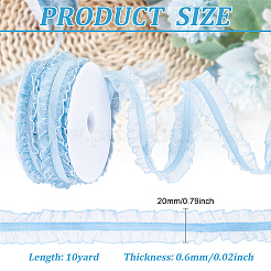 Чинлон с эластичной плиссированной кружевной отделкой OCOR-WH0060-44D