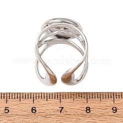 304ステンレススチールカフリング部品  ラウンドパッドリングセッティング  ステンレス鋼色  18mm  usサイズ7 1/4(17.5mm)  トレイのサイズ：14mm&nbsp;SA-CBA76C4-02P-04
