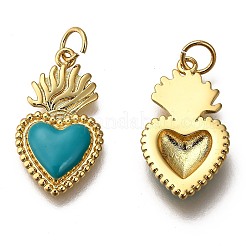Colgantes de esmalte de latón en tono dorado&nbsp;LS-KK-K750-01G-D