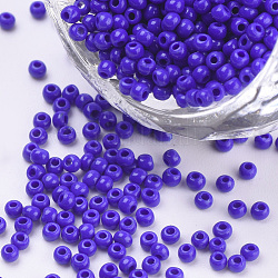 Opachi cavi perle di seme, tondo, malva, 2~2.3x1.5mm, Foro: 0.8 mm, circa 30000pcs/scatola, su 450 g / borsa
