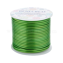 BENECREAT Matte Round Aluminum Wire, Lime Green, 10 Gauge, 2.5mm, 24.5m/roll