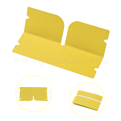 Portaoggetti portatile pieghevole in plastica con coperchio per bocca, per la bocca monouso, giallo, 190x120x0.3mm