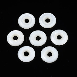 Natural Freshwater Shell Beads, Donut/Disc, Seashell Color, 12x2.5mm, Hole: 3mm