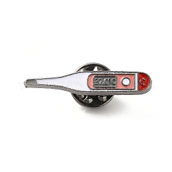 Medizinische Emaille-Pins, Abzeichen aus Rotgusslegierung für Damen, Thermometer, 6x30x1.4 mm