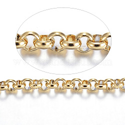 304 Stainless Steel Box Chains, with Spool, Unwelded, for Jewelry Making, Golden, 2x0.8mm, about 82.02 Feet(25m)/roll