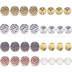 SUNNYCLUE 1 Box 32pcs Disc Two Tone Earrings Charms Pendants with Hole Oval Alloy Links Findings for DIY Jewellery Earring Making Supplies, Lead Free & Nickel Free