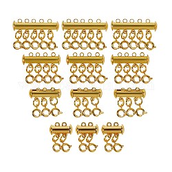 Латунные магнитные застежки, с застежками пружинного кольца, золотые, 12sets / коробка