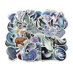 紙ステッカー50枚。  DIYスクラップブッキング用  ジャーナルの装飾  海のテーマ  カラフル  30~77x32~77x0.1mm  約50個/袋