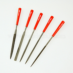 Stahlfeilen, rot, Schwarz, 140x3~5x2~3 mm
