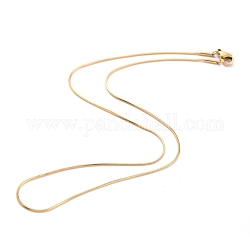 304 collane con catena a serpente quadrata in acciaio inossidabile, con chiusure moschettone, oro, 15.74 pollice (40 cm), 1.5mm