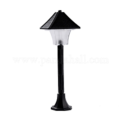 Mini lampadaire créatif, pour les accessoires de maison de poupée faisant semblant de décorations d'accessoires, noir, produit fini: 43.5x43.5x136mm