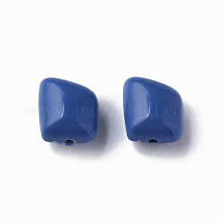 Abalorios acrílicos opacos, polígono, azul real, 17.5x15.5x11mm, agujero: 2 mm, aproximamente 230 unidades / 500 g