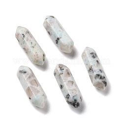 Perles de jaspe de sésame naturel, pierres de guérison, baguette magique de thérapie de méditation d'équilibrage d'énergie de reiki, sans trou, facette, point double terminé, 22~23x6x6mm