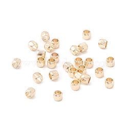 Messing Perlen, langlebig plattiert, Rondell, Licht Gold, 2x2 mm, Bohrung: 1.6 mm