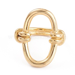 イオンプレーティング（ip）304ステンレスフィンガー指輪  楕円形  ゴールドカラー  サイズ6~9  3.6mm  内径：16.5~18.9mm