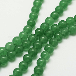 Природные пряди авантюрин зеленый шарик, круглые, окрашенные, 10 мм, отверстие : 1 мм, около 38 шт / нитка, 15.7 дюйм