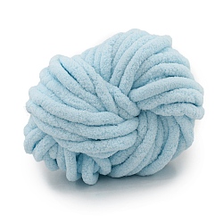 Fil de fibre polyacrylonitrile, fil chenille épais, pour le bras bricolage tricot à la main couverture bonnet écharpe, bleu ciel, 18mm, environ 24 m / bibone 