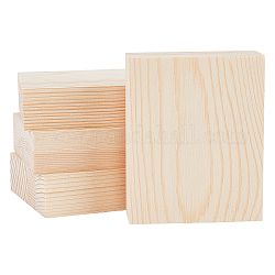 Olycraft pin blocs de construction bricolage enfants en bois, pour l'apprentissage et l'éducation des jouets, rectangle, burlywood, 10.1x8x2.6 cm
