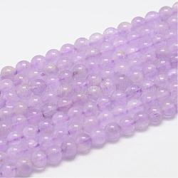 Natürlichen Amethyst Perlen Stränge, Runde, Violett, 6 mm, Bohrung: 0.8 mm, ca. 61 Stk. / Strang