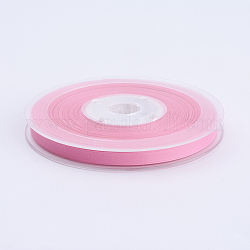 Матовая двойная атласная лента, полиэстер атласные ленты, розовый жемчуг, (1/4 дюйм) 6 мм, 100yards / рулон (91.44 м / рулон)