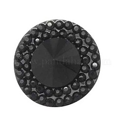 Resin Cabochons, Faceted, Cone, Black, 10x4mm