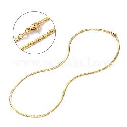 Brass Curb Chain Necklaces, with Lobster Claw Clasps, Long-Lasting Plated, Real 18K Gold Plated, 18.50 inch(47cm), 3mm